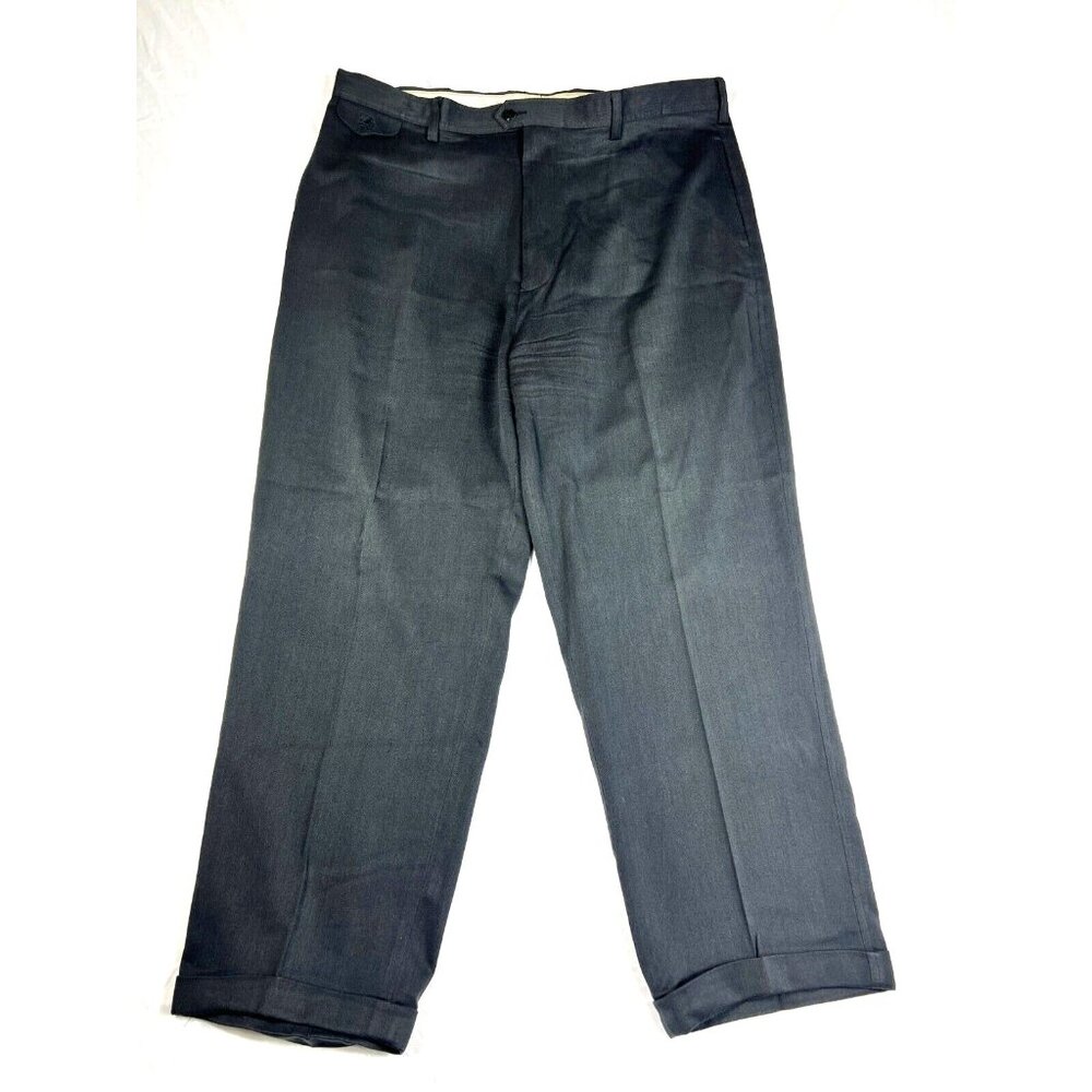 Nat Nast Hawaiian Pants Silk Cotton Gray Flat Front Aloha Men's 40X28 Nice